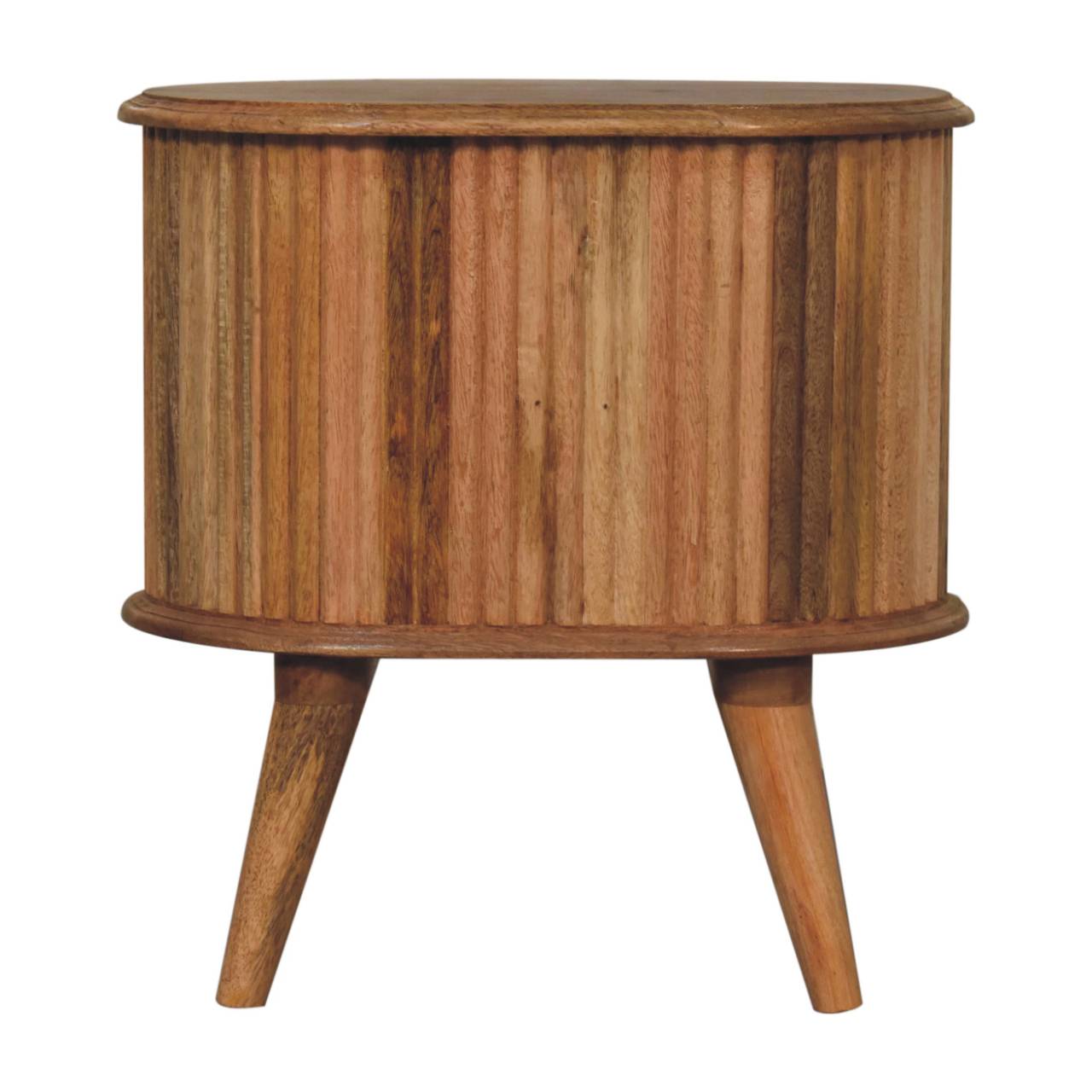 Lecco Natural Mango Wood Nordic Bedside Table