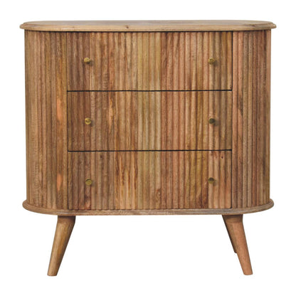 Lecco Natural Mango Wood Chest of Drawers