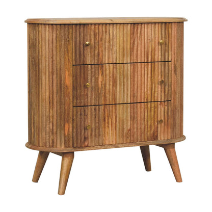 Lecco Natural Mango Wood Chest of Drawers