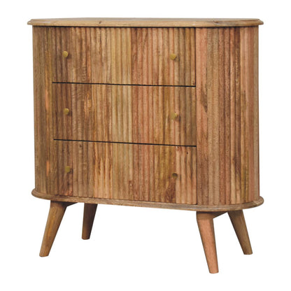 Lecco Natural Mango Wood Chest of Drawers