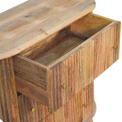 Lecco Natural Mango Wood Chest of Drawers