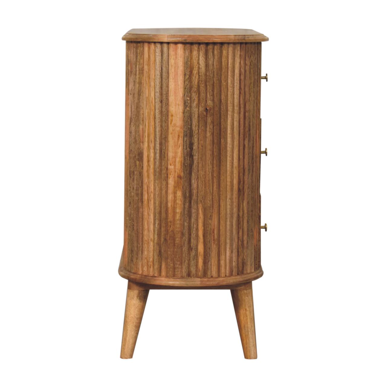 Lecco Natural Mango Wood Chest of Drawers