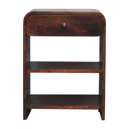 Salo Open Oak Solid Mango Wood Bedside Table