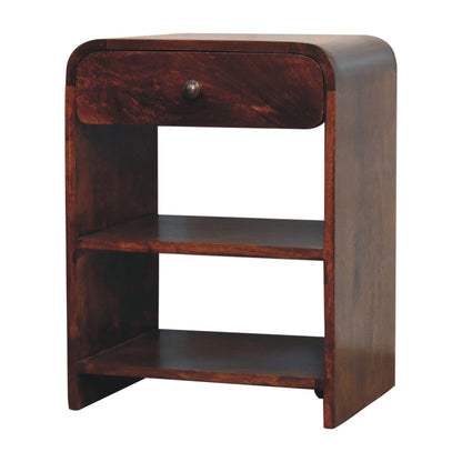 Salo Open Oak Solid Mango Wood Bedside Table