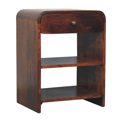Salo Open Oak Solid Mango Wood Bedside Table