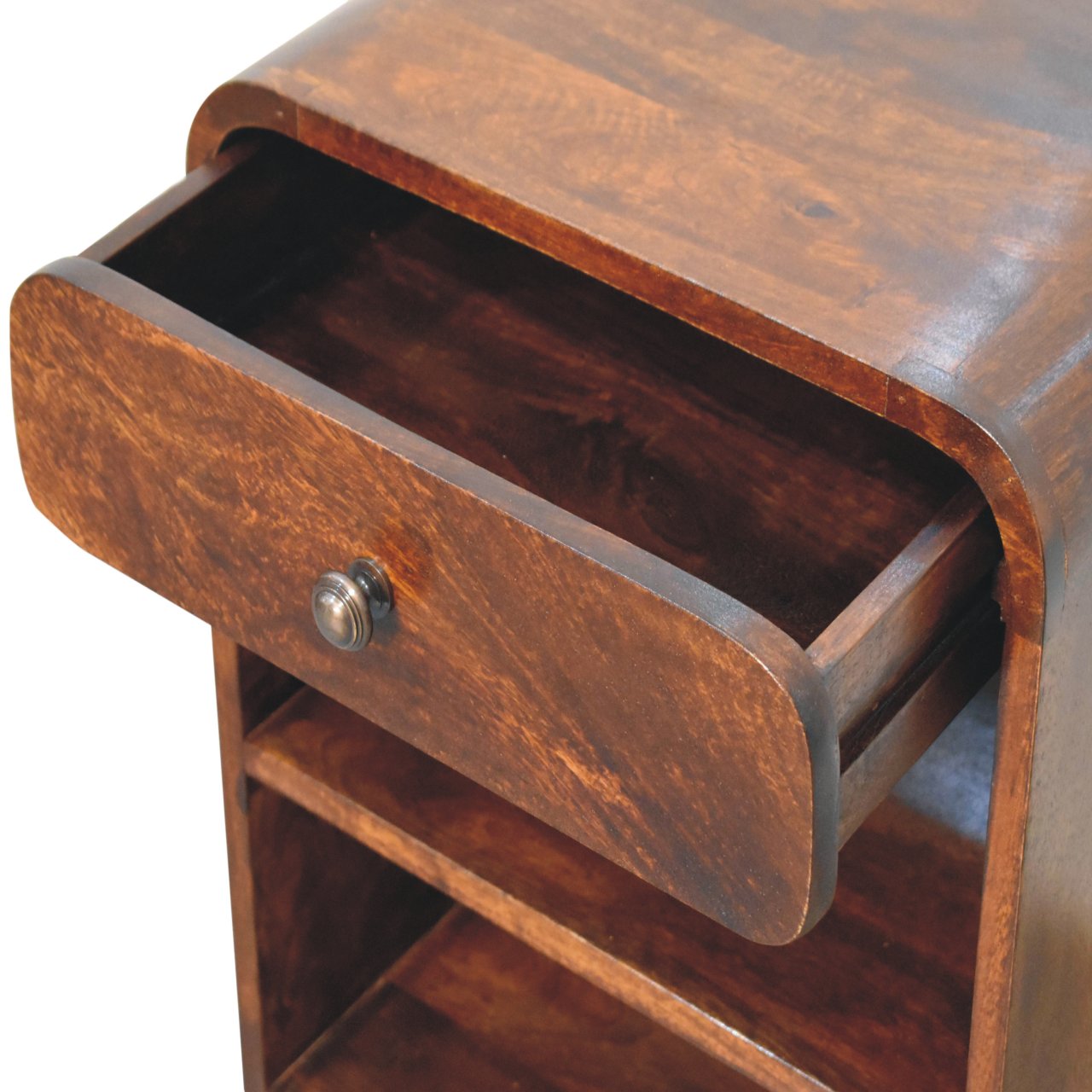 Salo Open Oak Solid Mango Wood Bedside Table