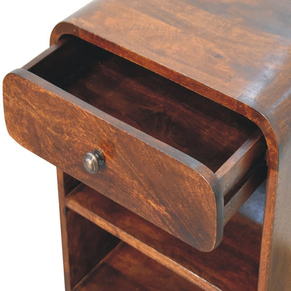 Salo Open Oak Solid Mango Wood Bedside Table