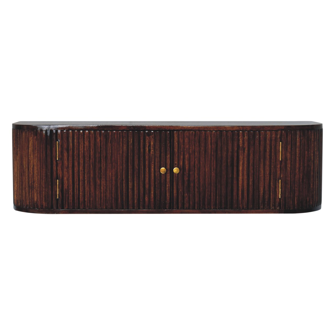 Positano Chestnut Mango Wood Wall Mounted Console Table