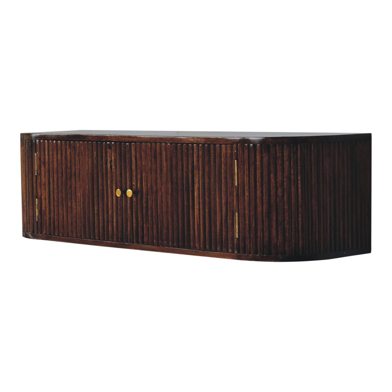 Positano Chestnut Mango Wood Wall Mounted Console Table