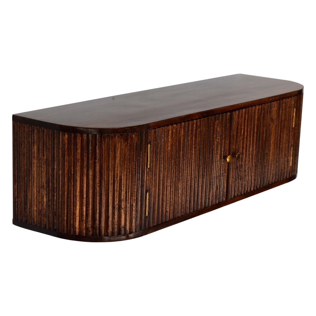 Positano Chestnut Mango Wood Wall Mounted Console Table