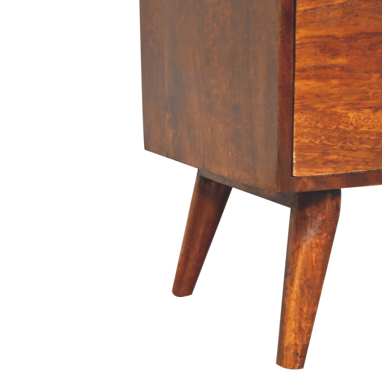 Cortona Antique Mango Wood Raised Back Bedside Table