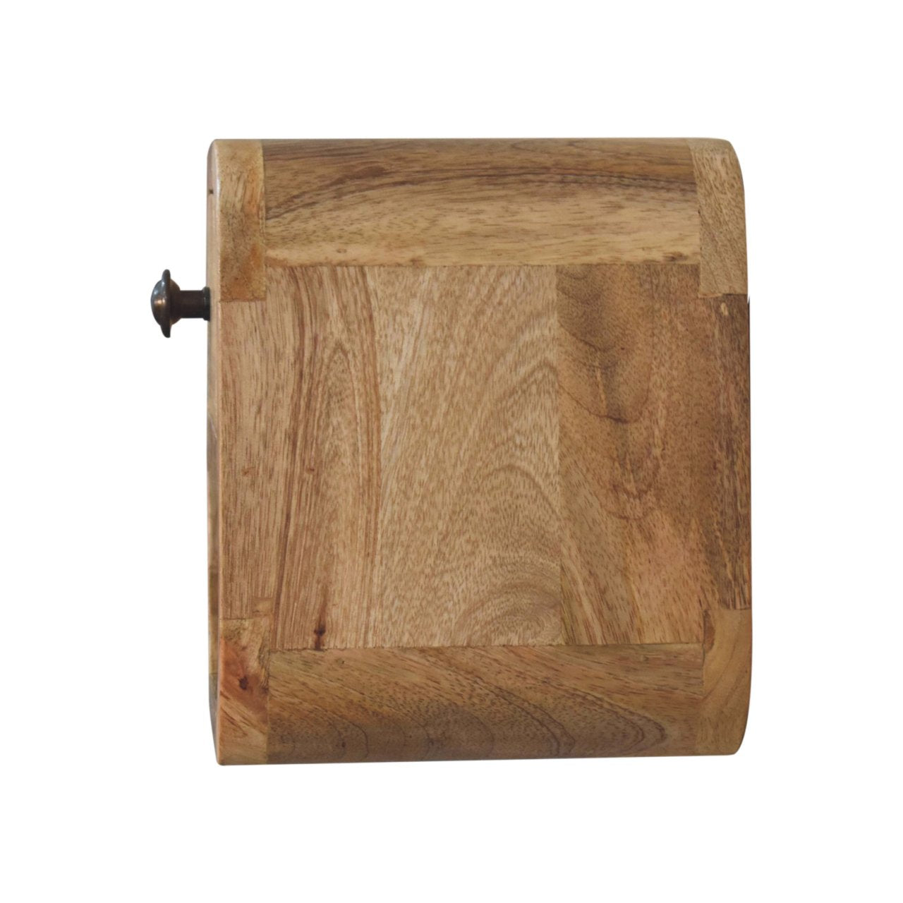 Cagliari Mini Curved Oak Mango Wood Bedside with Shelf