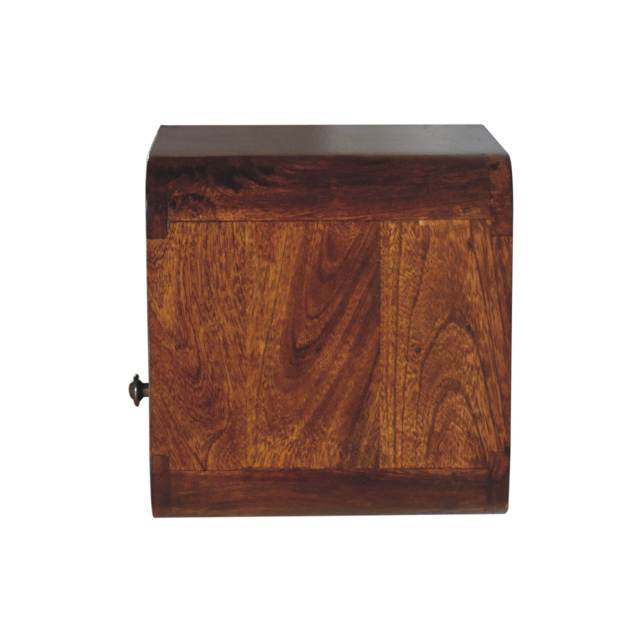 Cagliari Small Wall Mounted Curved Chestnut Bedside with Shelf