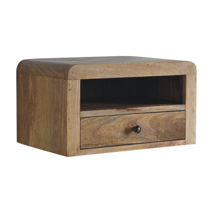 Olbia Chunky Mango Wood Floating Bedside Table