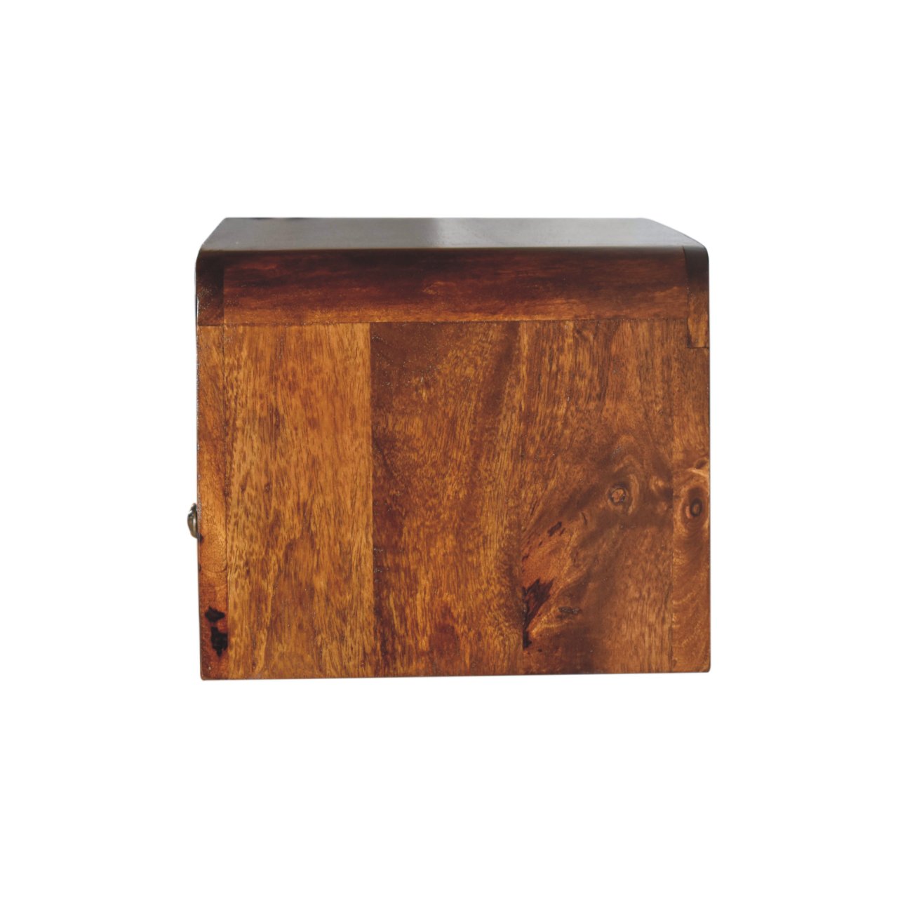 Oristano Chunky Mango Wood Chestnut Drawer Wall Mounted Bedside Table with Drawer