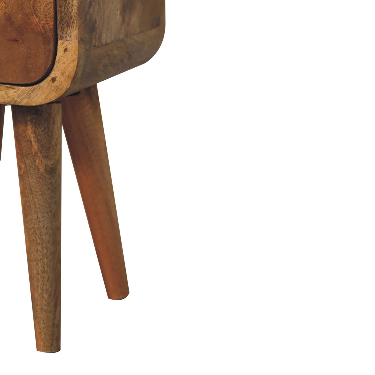 Cagliari Small 2 Drawer Curved Mango Wood Bedside