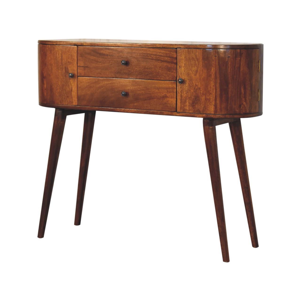 Trento Mango Wood Console Table 2 Drawers 2 Doors