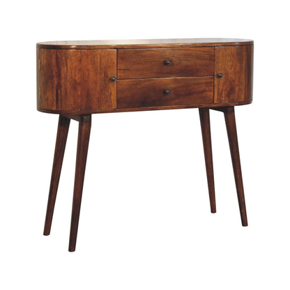 Trento Mango Wood Console Table 2 Drawers 2 Doors
