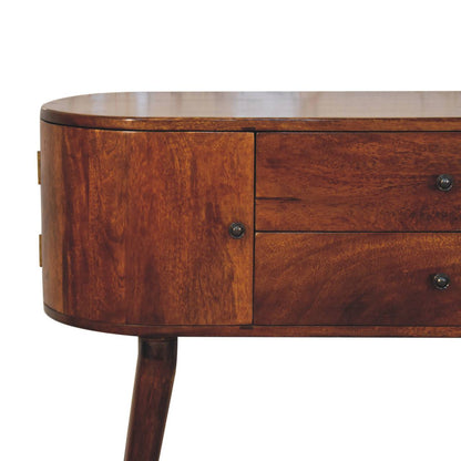 Trento Mango Wood Console Table 2 Drawers 2 Doors