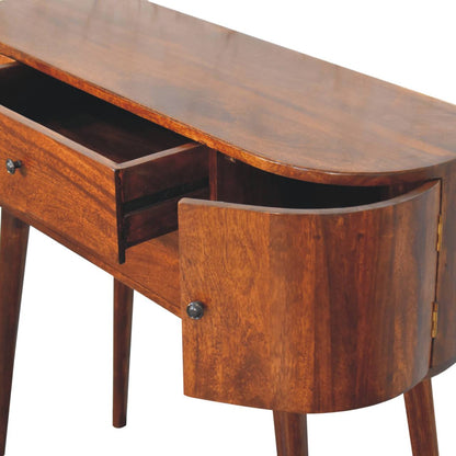 Trento Mango Wood Console Table 2 Drawers 2 Doors