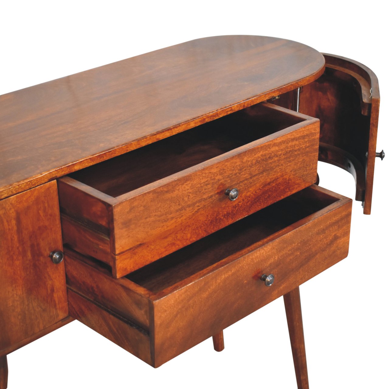 Trento Mango Wood Console Table 2 Drawers 2 Doors