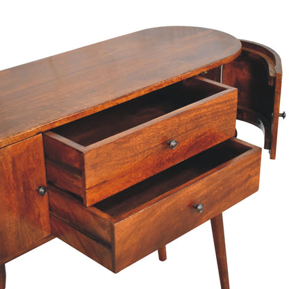 Trento Mango Wood Console Table 2 Drawers 2 Doors