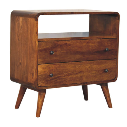 Trento Curved 2 Drawer Charm Console Table
