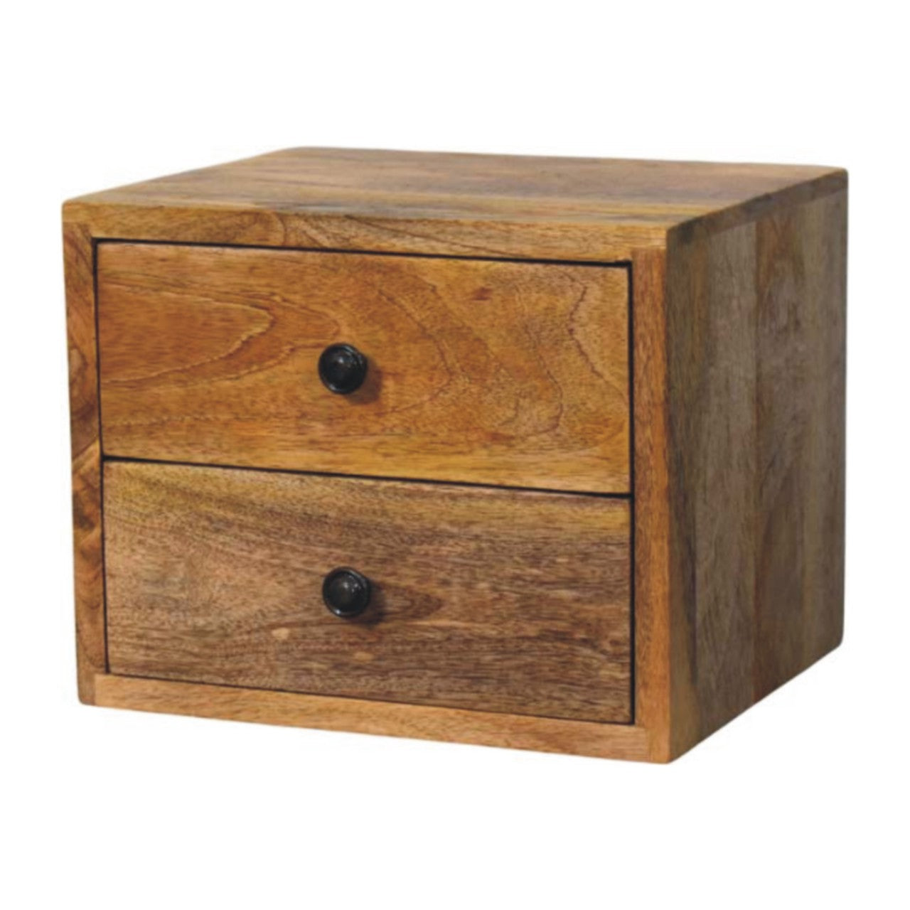 Trieste 2 Drawer Mango Wood Wall Mounted Bedside Table
