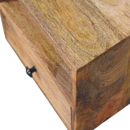 Trieste 1 Drawer and Shelf Mango Wood Wall Mounted Nightstand