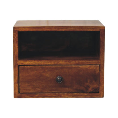 Cortina 1 Drawer Mango Wood Wall Mounted Bedside Table