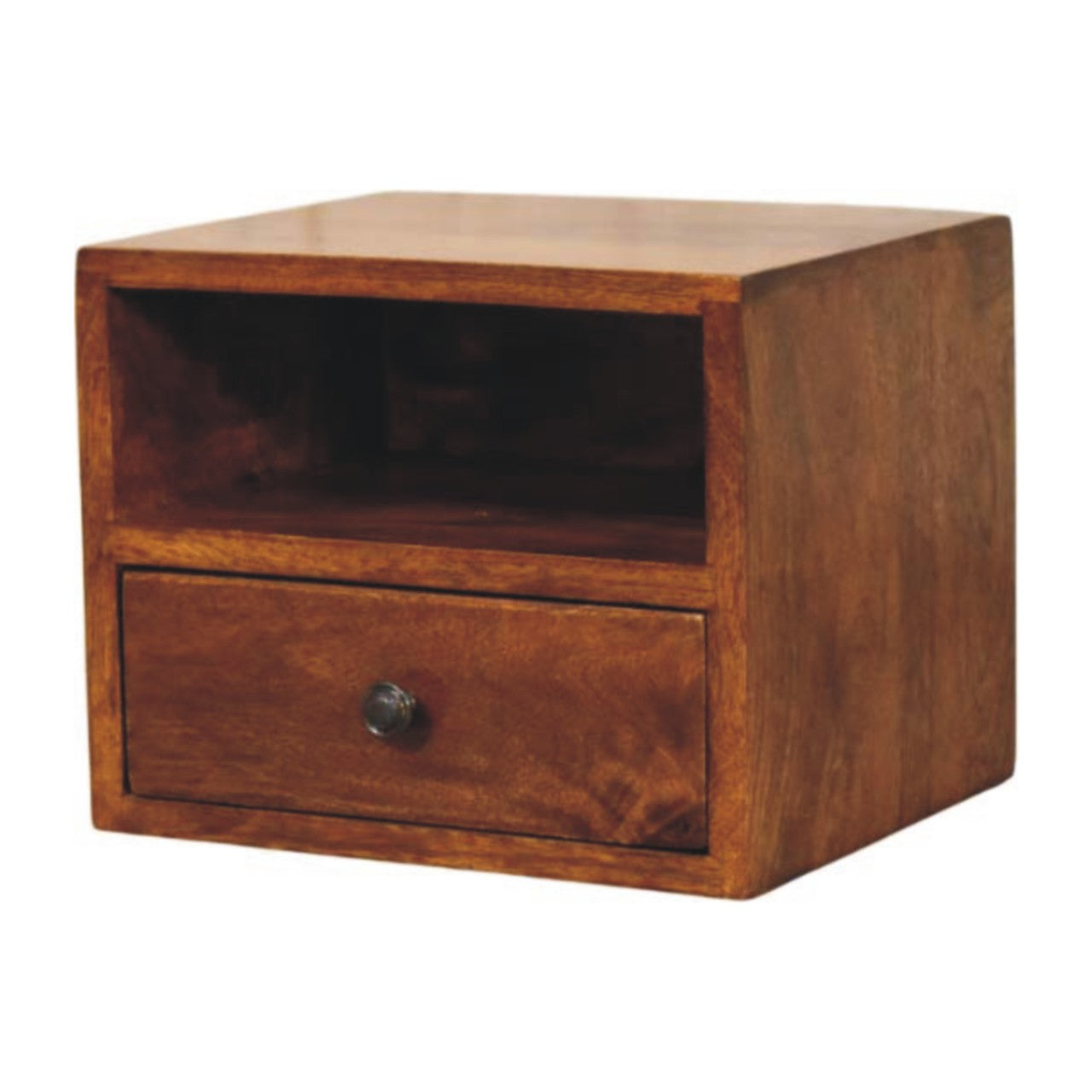 Cortina 1 Drawer Mango Wood Wall Mounted Bedside Table