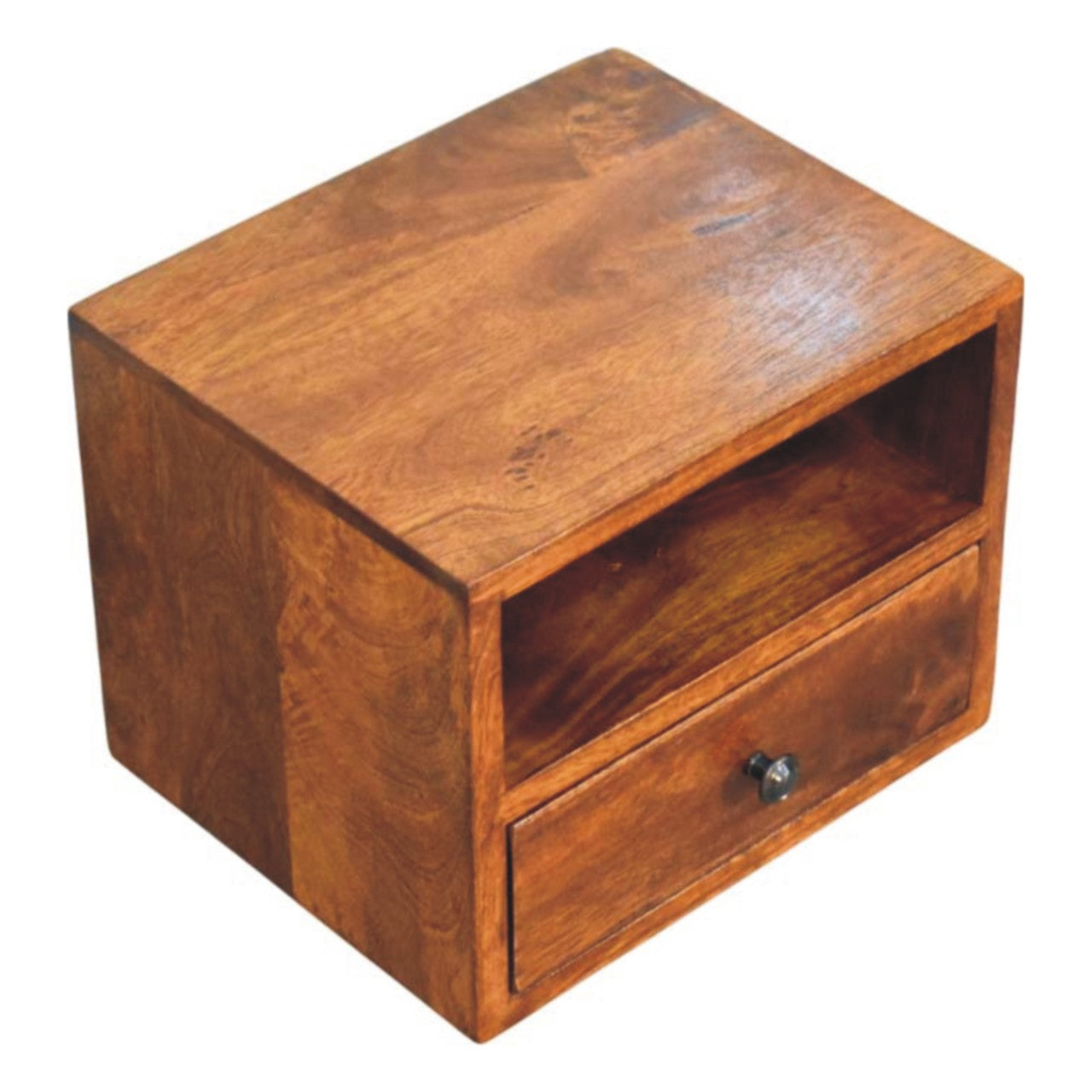 Cortina 1 Drawer Mango Wood Wall Mounted Bedside Table