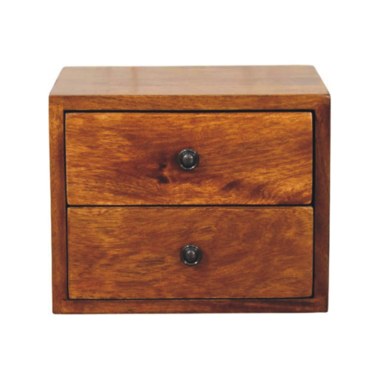 Cortina 2 Drawer Mango Wood Wall Mounted Bedside Table