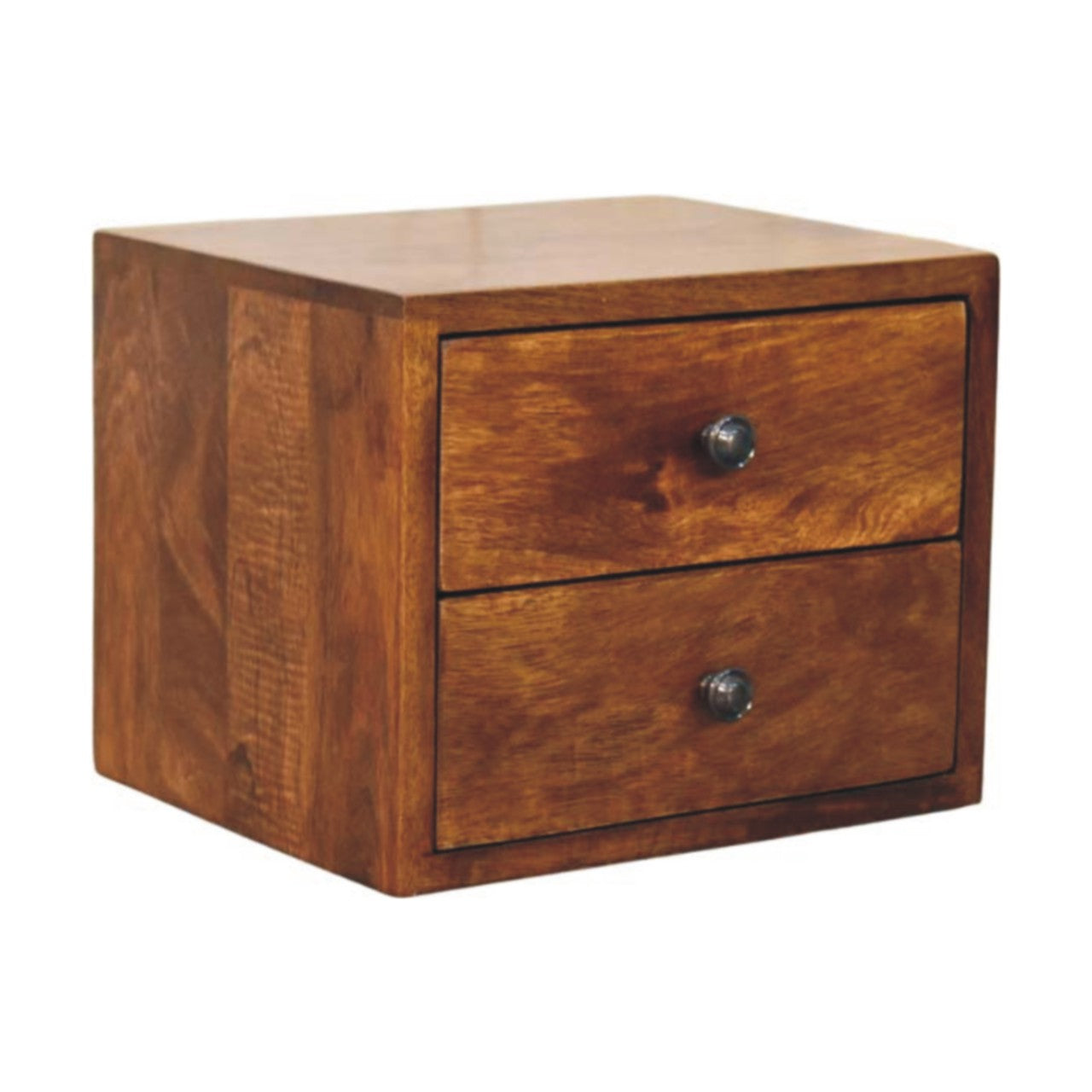 Cortina 2 Drawer Mango Wood Wall Mounted Bedside Table