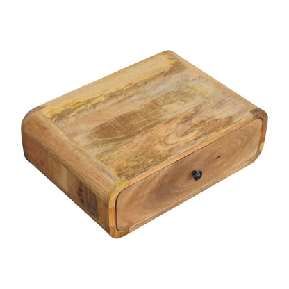 Udine Wall Mounted Oak Drawer Bedside Table
