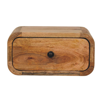 Vicenza Mini Wall Mounted Mango Bedside Table with Drawer