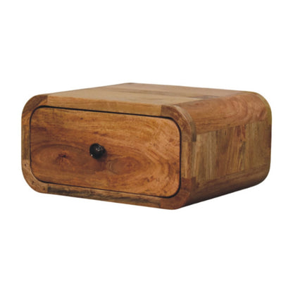 Vicenza Mini Wall Mounted Mango Bedside Table with Drawer