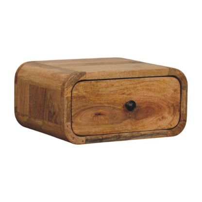 Vicenza Mini Wall Mounted Mango Bedside Table with Drawer