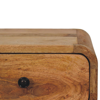 Vicenza Mini Wall Mounted Mango Bedside Table with Drawer
