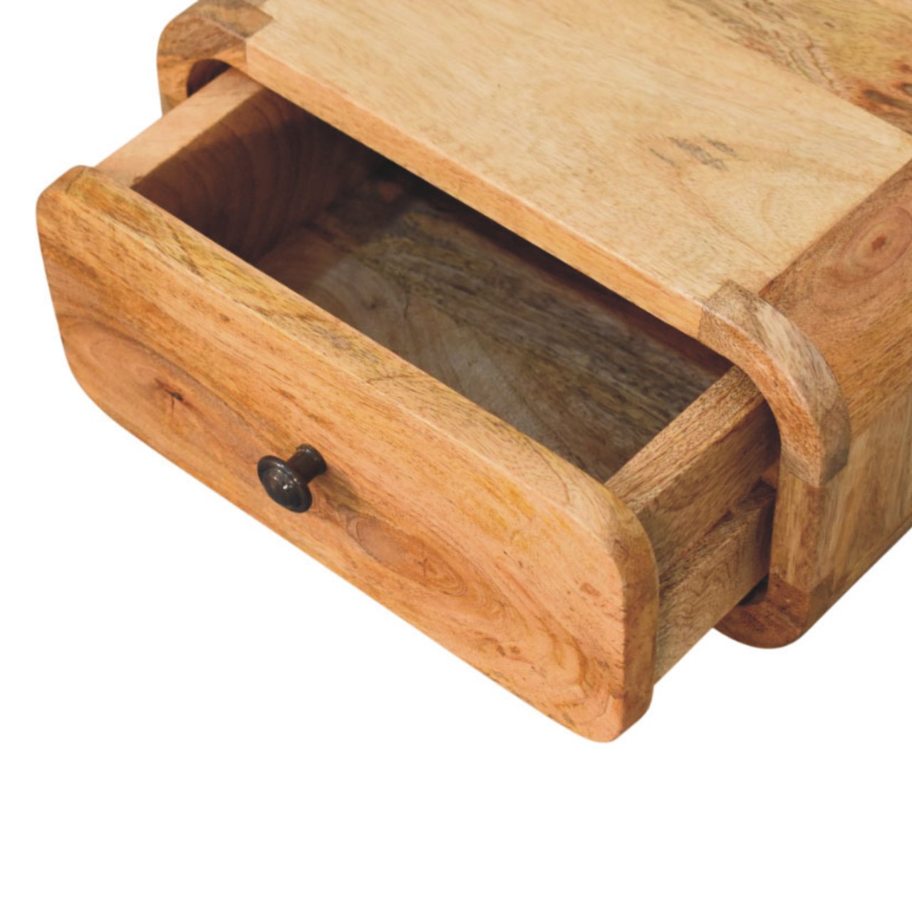 Vicenza Mini Wall Mounted Mango Bedside Table with Drawer