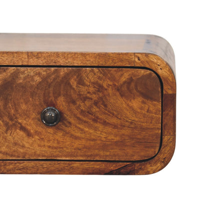 Vicenza Mini Mango Wood Wall-Mounted Bedside Table with Drawer