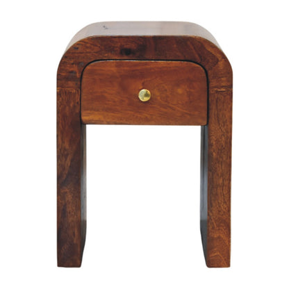 Chioggia Mango Wood Bedside Table with Curved Edges