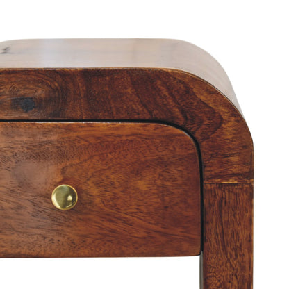 Chioggia Mango Wood Bedside Table with Curved Edges