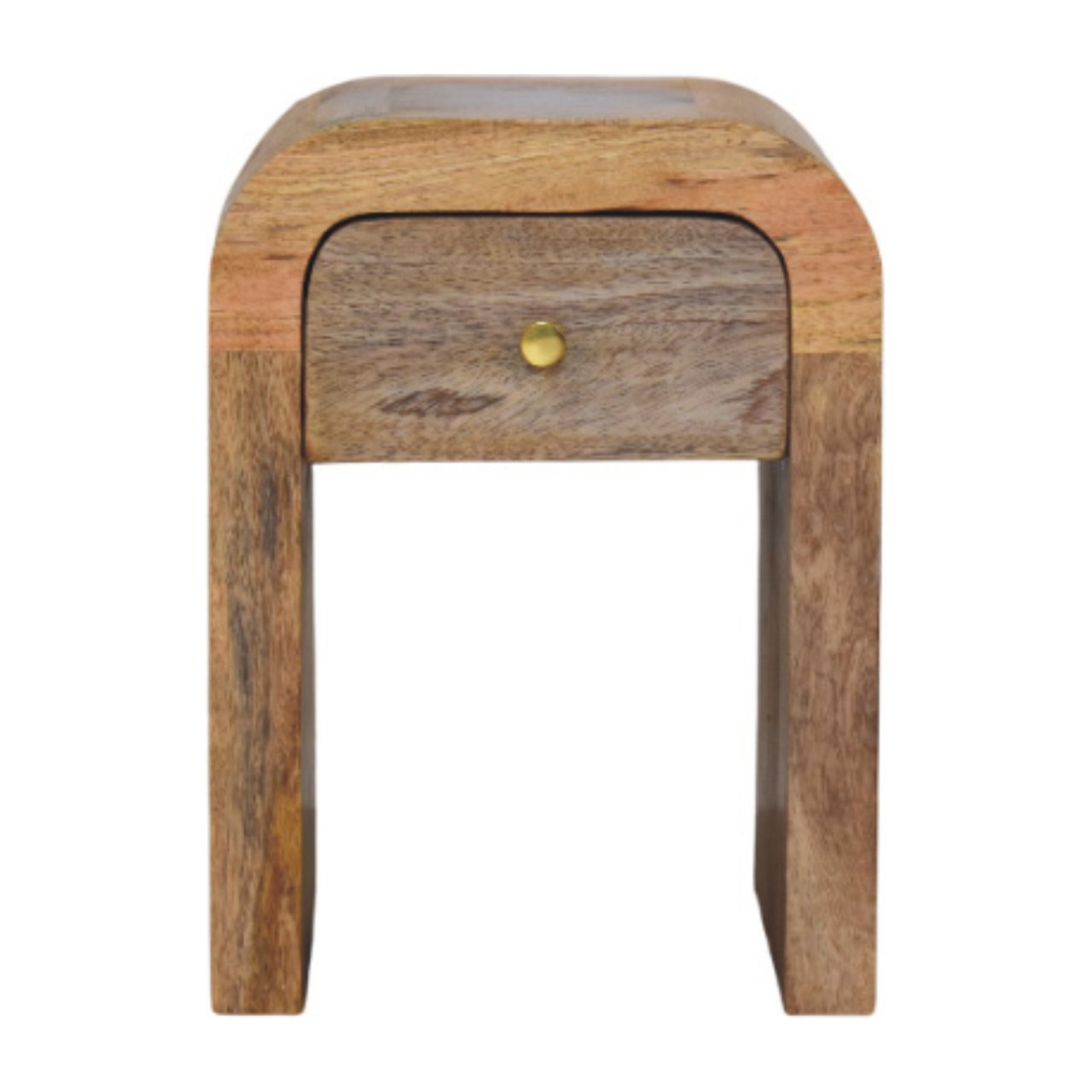 Chioggia Mango Wood Bedside Table with Curved Edges