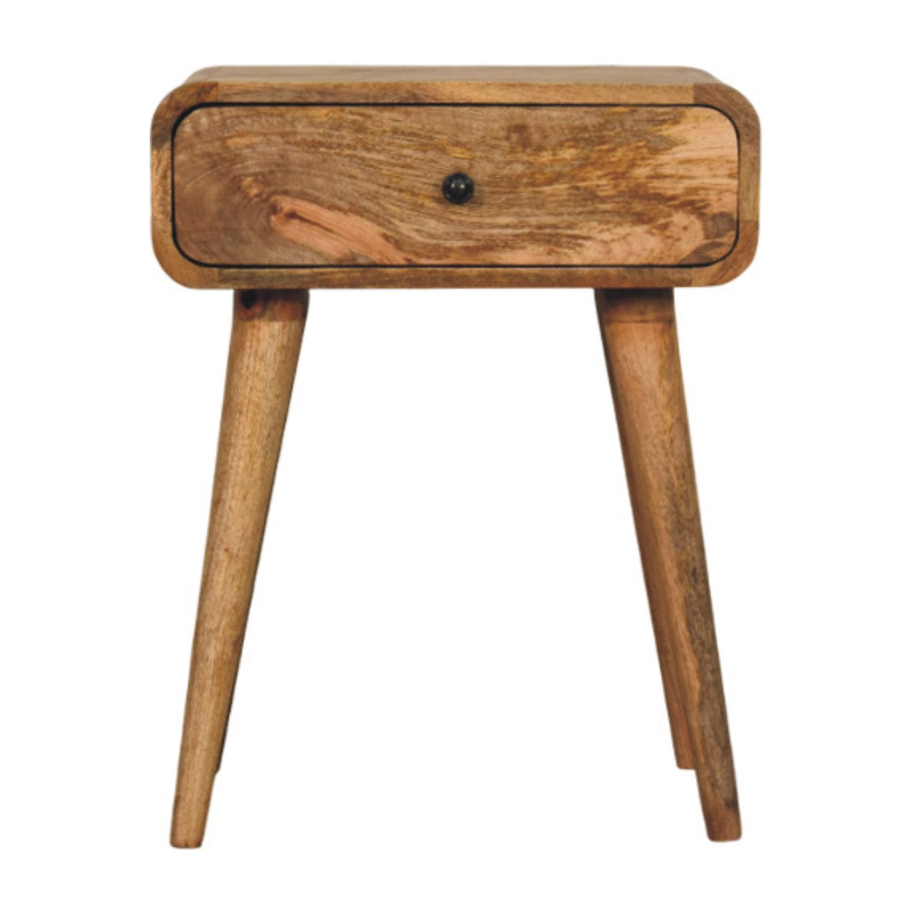 Taormina Natural Mango Wood Bedside Table with Drawer