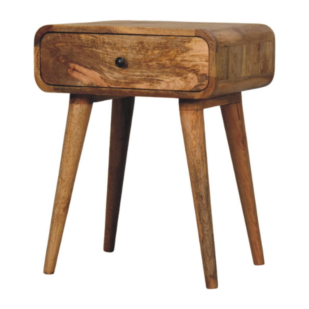 Taormina Natural Mango Wood Bedside Table with Drawer