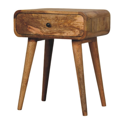 Taormina Natural Mango Wood Bedside Table with Drawer