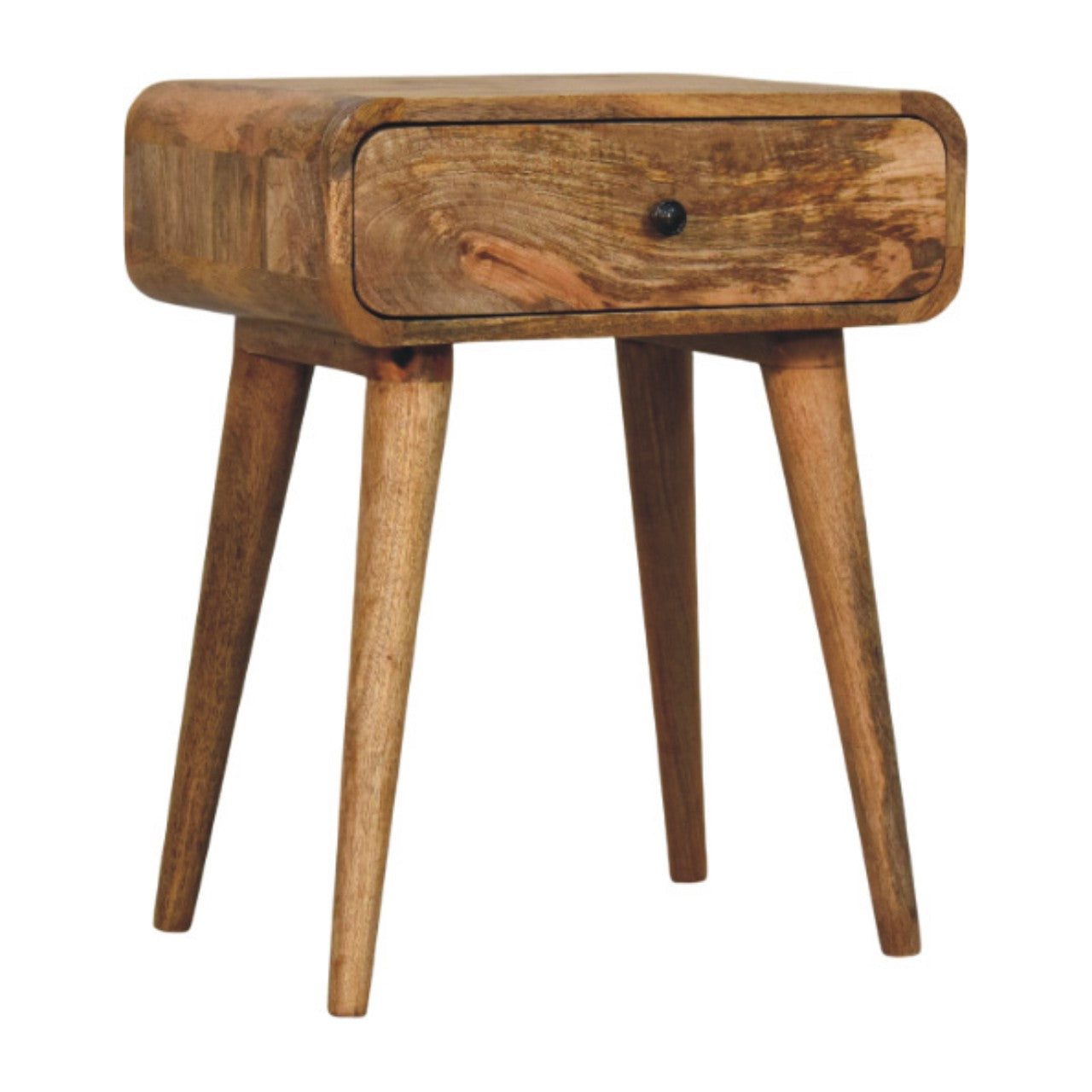 Taormina Natural Mango Wood Bedside Table with Drawer
