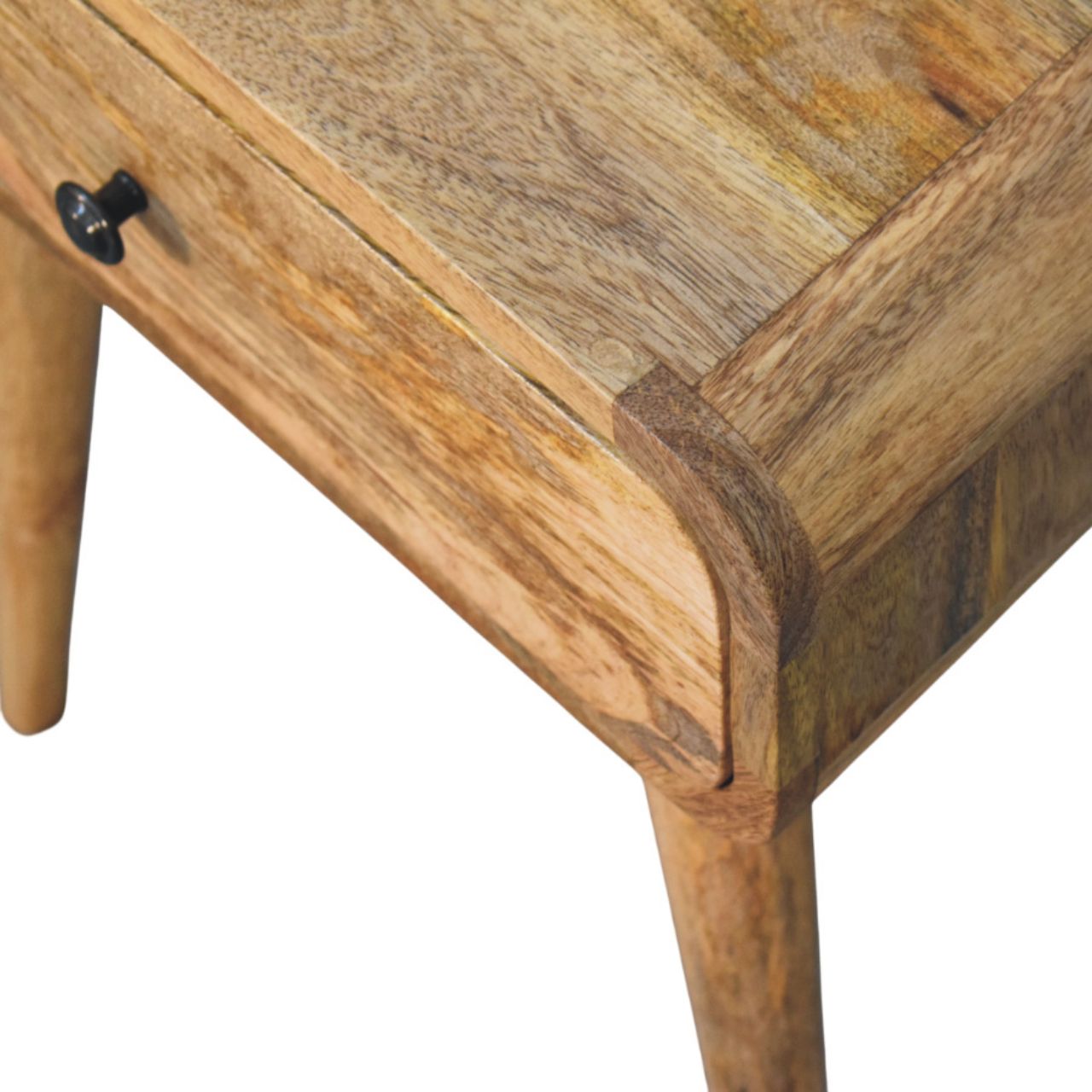 Taormina Natural Mango Wood Bedside Table with Drawer