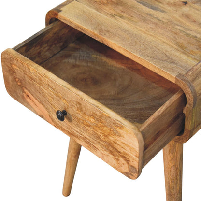Taormina Natural Mango Wood Bedside Table with Drawer